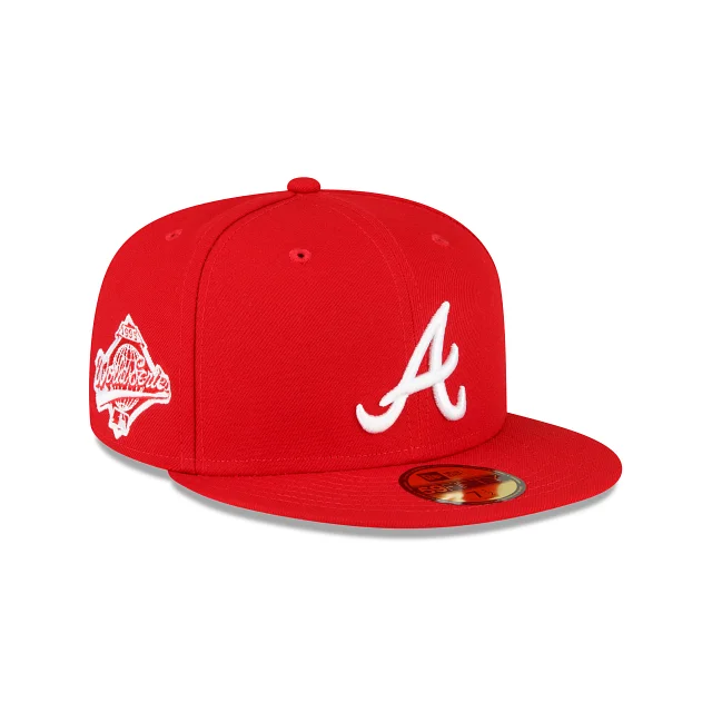 baseball hat budget -  Atlanta Braves Sidepatch Red 59FIFTY Fitted Hat