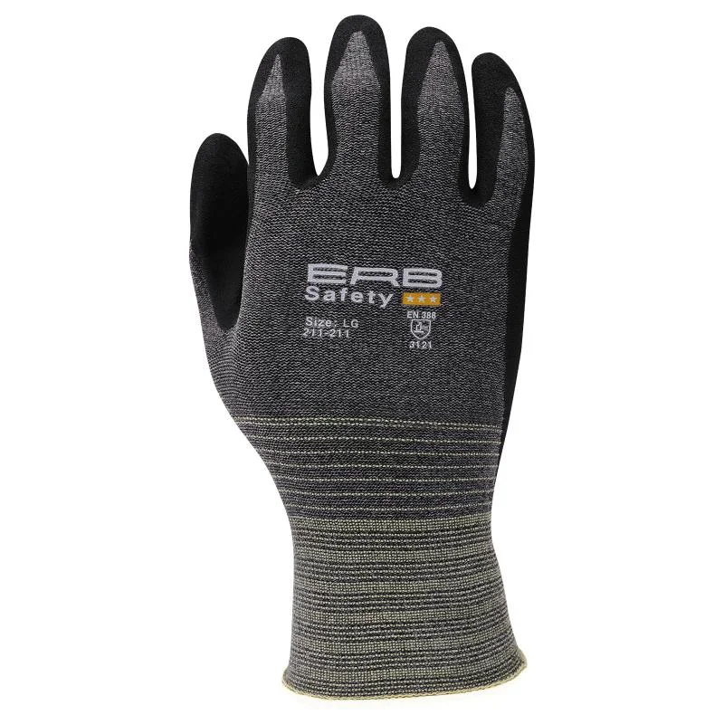 precision gloves -  211-211 Premium Nitrile Sandy Coated Nylon Knit Glove 1dozenpair