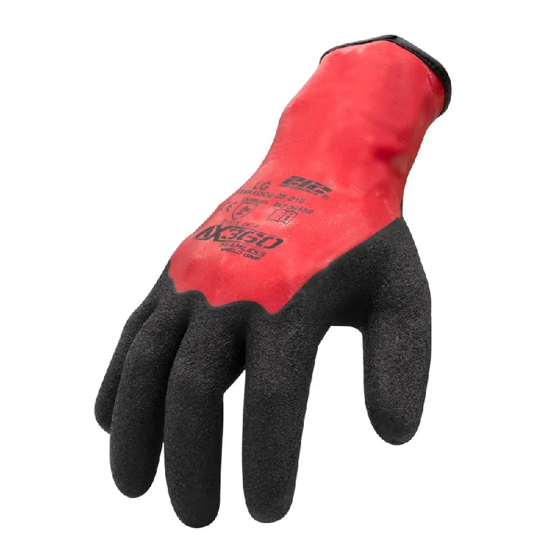 light lined gloves -  212 Performance AXSDG-05-010 AX360 Shield Grip Black / Red Large Gloves, 12 Pairs