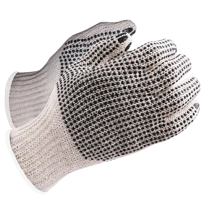 oil resistant gloves -  343-320 String with PVC Dots - Two Sides 1 Dozen pair