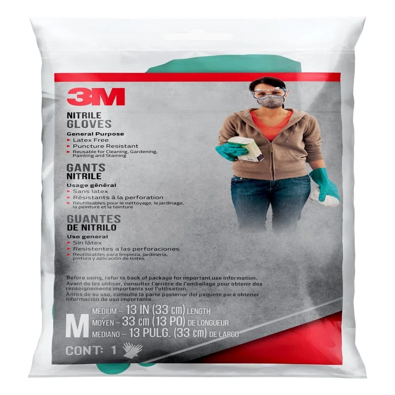 real fur gloves -  3M Nitrile Gloves M Green 1 pair