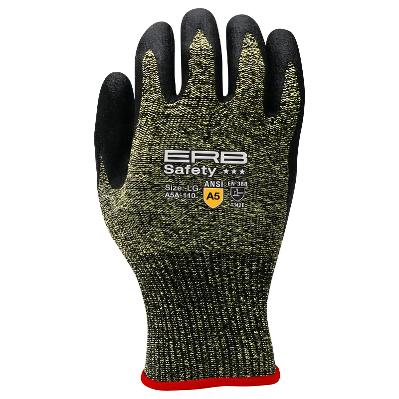 long cuff gloves -  A5A-110 Aramid Cut Glove with Nitrile Micro-Foam Coating 12pair