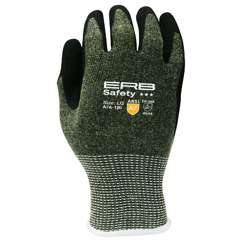 short cuff gloves -  A7A-120 HPPE Cut Glove with Nitrile Sandy Coating 12 pair