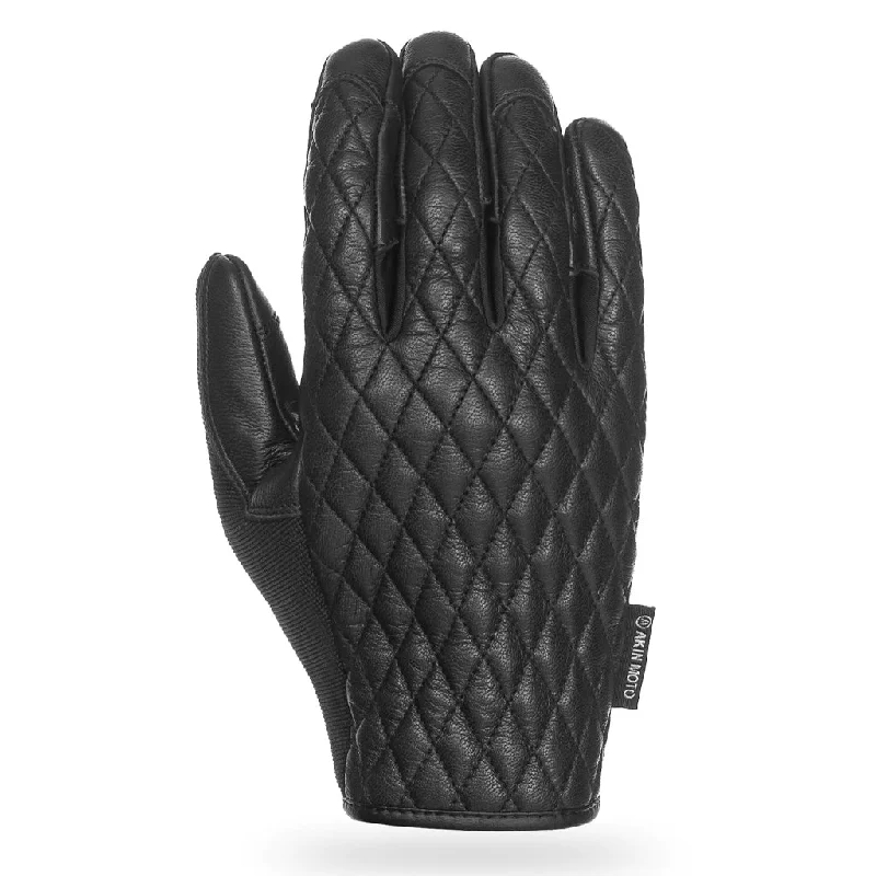 local gloves -  Akin Moto - Diamond 2.0 Black Gloves