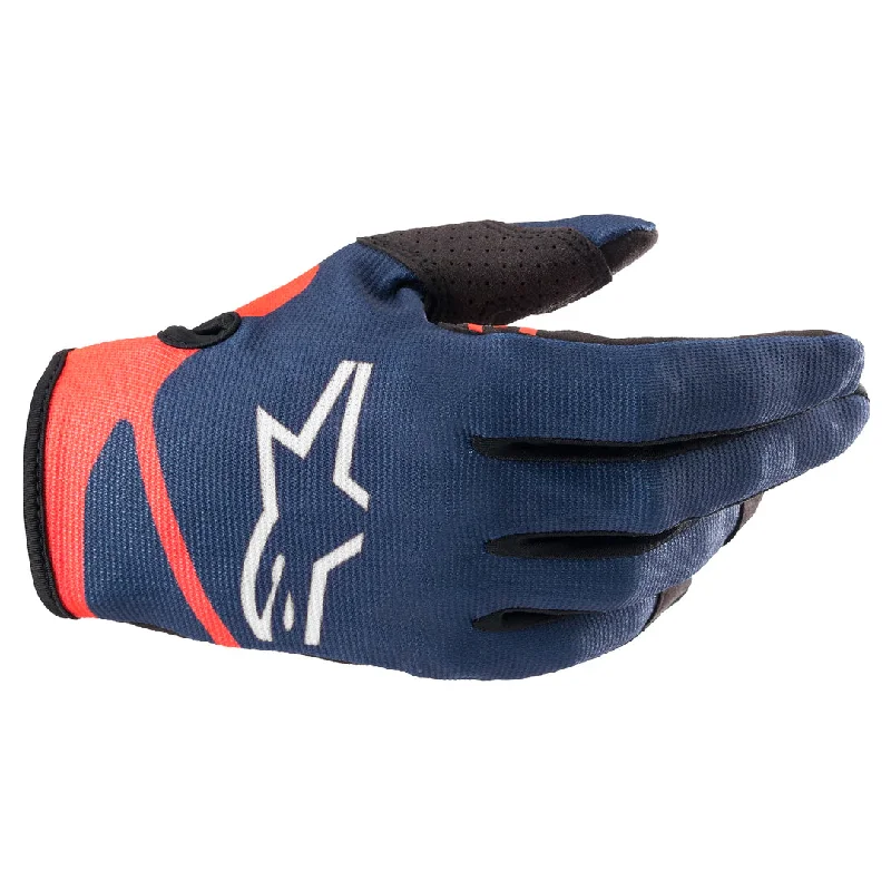 ribbed knit gloves -  Alpinestars - 2022 Radar Blue/Red Gloves