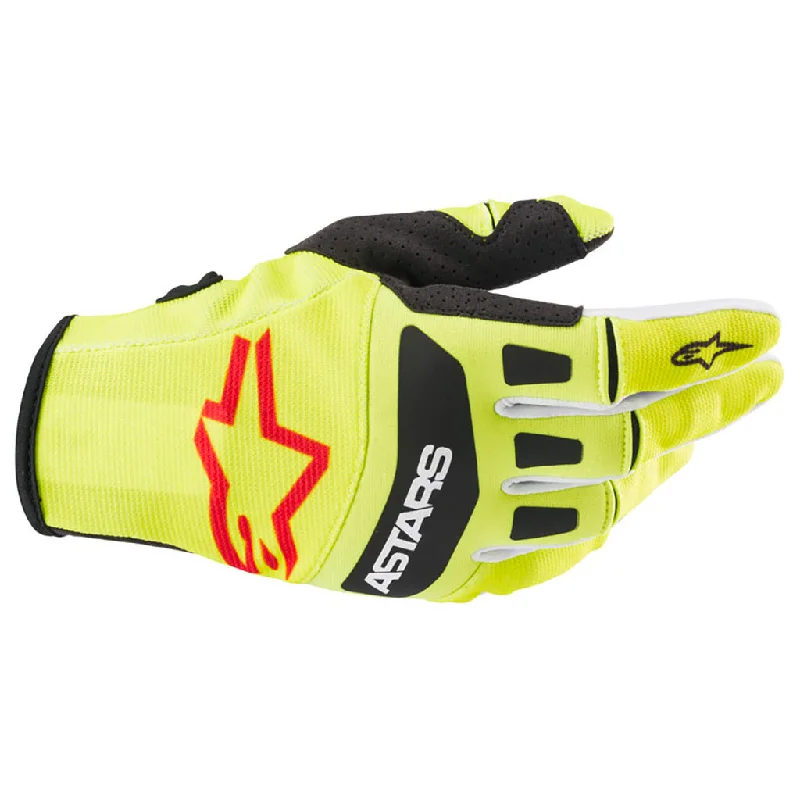 double lined gloves -  Alpinestars - 2022 Techstar Black/Yellow Glove