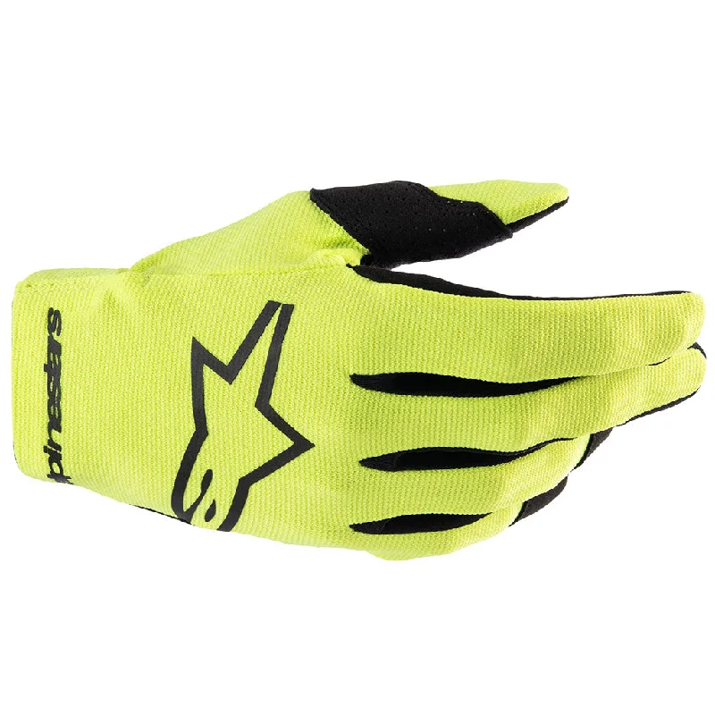 chemical free gloves -  Alpinestars - 2025 Radar Fluo Yellow Gloves