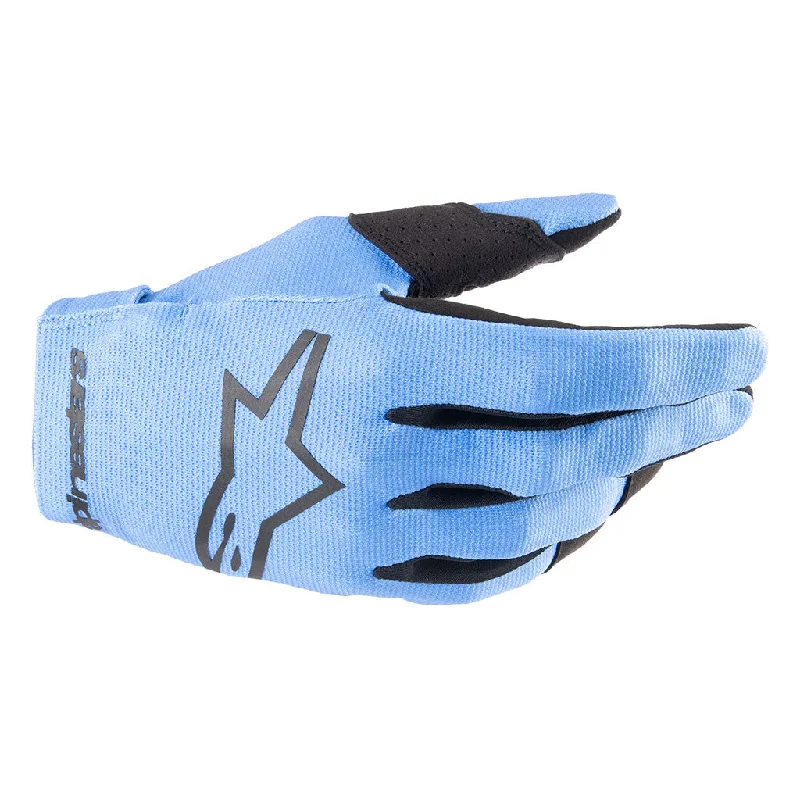 compostable gloves -  Alpinestars - 2025 Radar Light Blue/Black Gloves