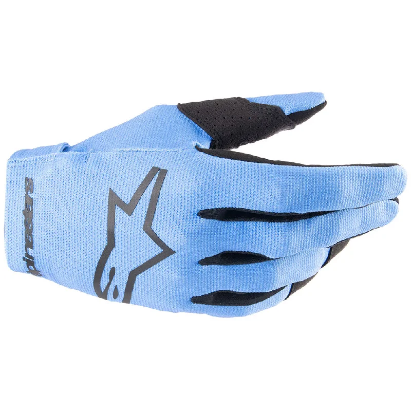 machine washable gloves -  Alpinestars - 2025 Youth Radar Light Blue/Black Gloves