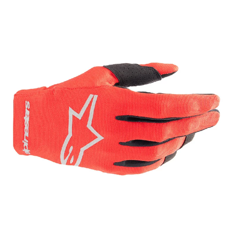 insulated riding gloves -  Alpinestars - 2025 Youth Radar Red/Silver Gloves