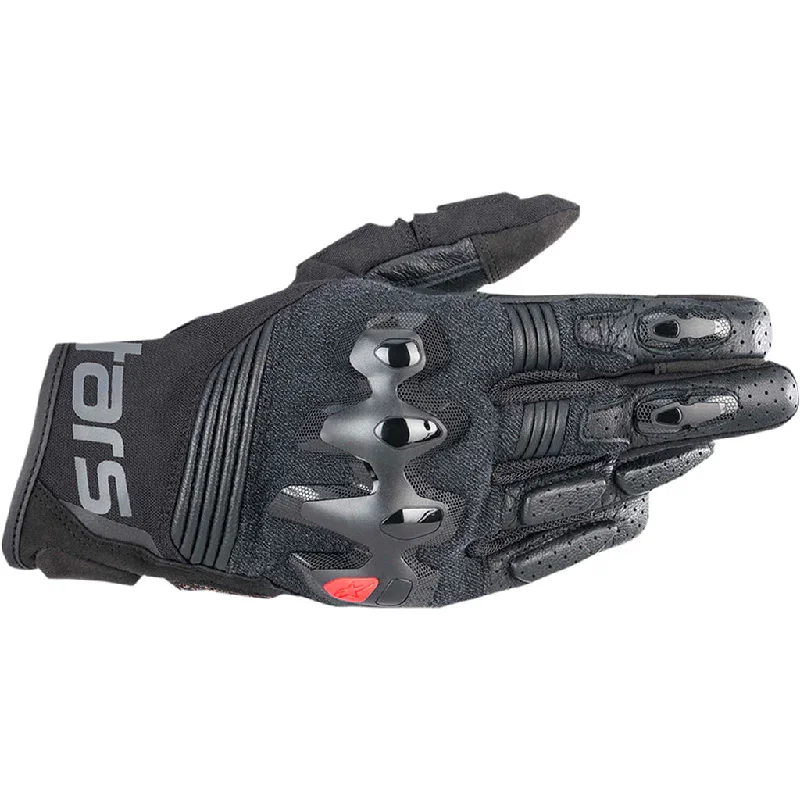 fluffy gloves -  Alpinestars - Halo Black Leather Gloves