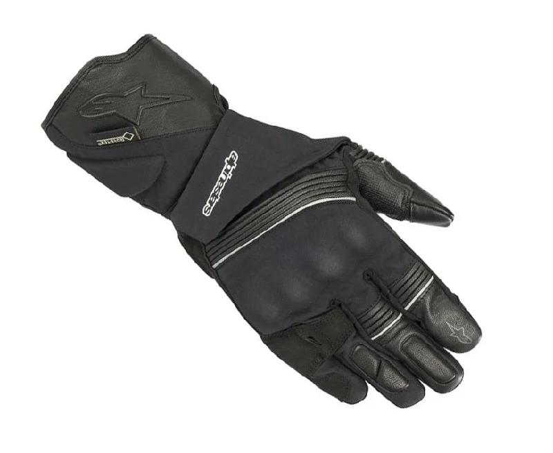 textured leather gloves -  Alpinestars - Jet Road Goretex Black Glove