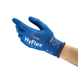 snowmobile gloves -  Ansell HyFlex® Foam Nitrile Coated Work Gloves With Nylon And Spandex Liner And Knit Wrist