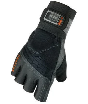 breathable sports gloves -  Ergodyne 2X Black ProFlex 9012 Full Finger Pigskin Anti-Vibration Gloves With Woven Elastic Cuff, Polymer Palm Pad, Pigskin Leather Palm And Fingers, Low Profile Closure And Neoprene Knuckle Pad