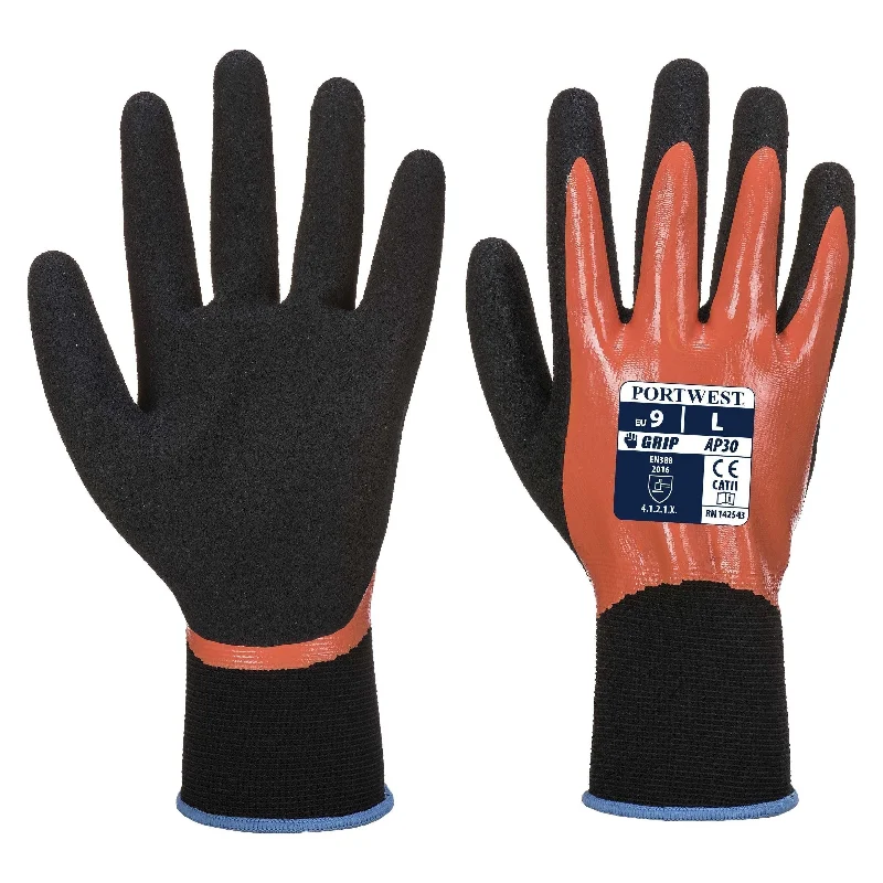 motocross gloves -  Portwest Dermi Pro Glove Orange