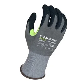 niche gloves -  Armor Guys Inc. Large Kyorene Pro® 18 Gauge Black HCT® MicroFoam Nitrile Palm Coated Work Gloves With Gray Kyorene Pro® Liner And Knit Wrist