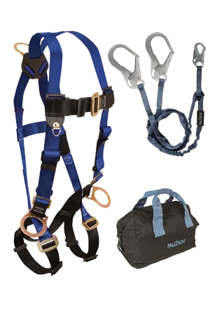 lace gloves -  Back and Side D-rings , Mating Buckles, 6' Internal Y-Leg, Rebar, and Gear Bag