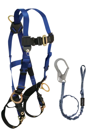 fitted gloves -  Back and Side D-rings, Tongue Buckles, 5pt, 6' Looped Internal with Rebar Hook