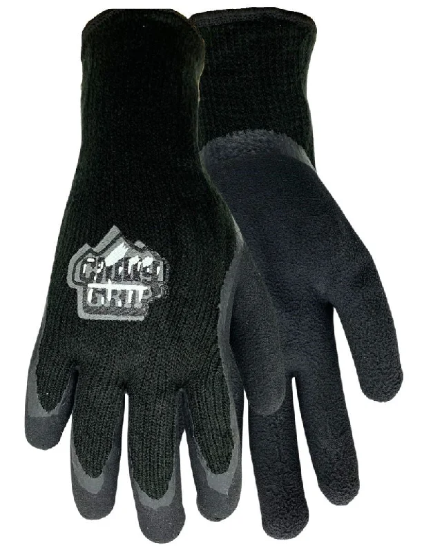 high grip gloves -  TA314 Chilly Grip Foam Latex, Black, Rubber Palm, Sizes S-XL, Sold by Pair