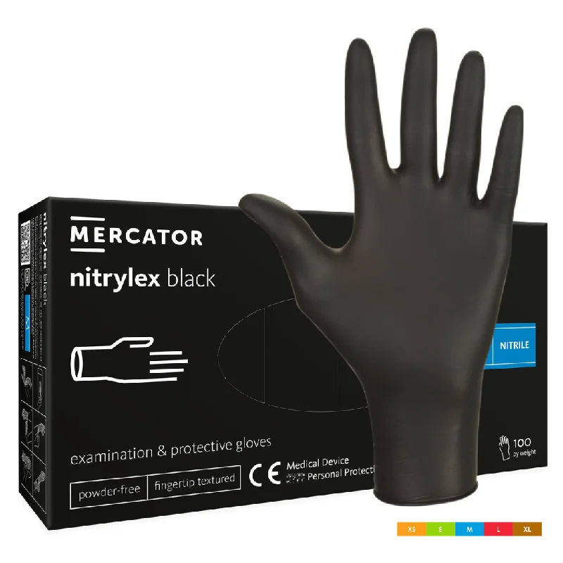 extreme weather gloves -  Black Nitrile Gloves - Heavy Duty