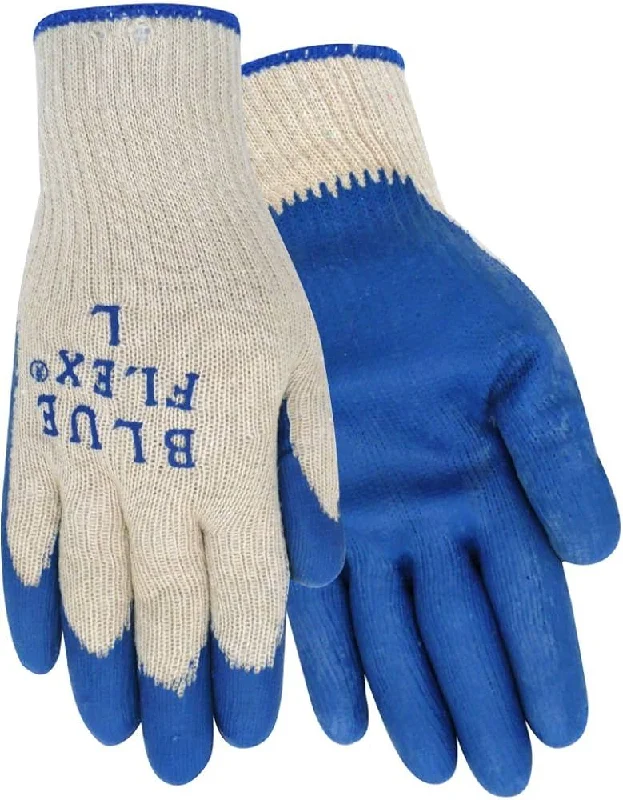 local gloves -  TA377  BLUEFLEX ECONOMY BLUE RUBBER PALM - 10 GAUGE - PAIR