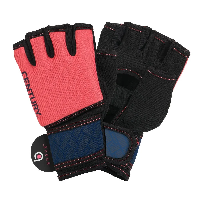 gel padded gloves -  Brave Women's Gel Gloves - Coral/Navy