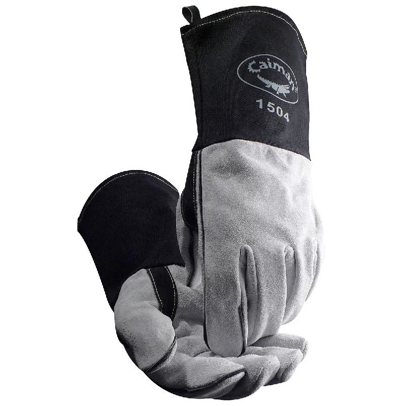 anti-slip cycling gloves -  Caiman 1504 Cow Split FR Cotton Cuff MIG/Stick Welding Gloves (One Dozen)