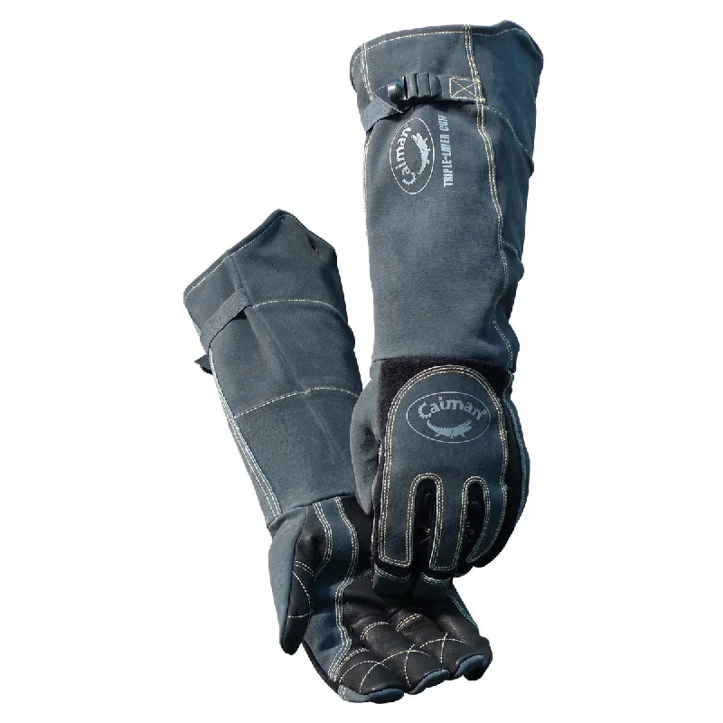 celebration gloves -  Caiman 1879 21" Pigskin Heavy Duty Triple Layer Cuff MIG/Stick/Welding Gloves, Large, (1 Pair)