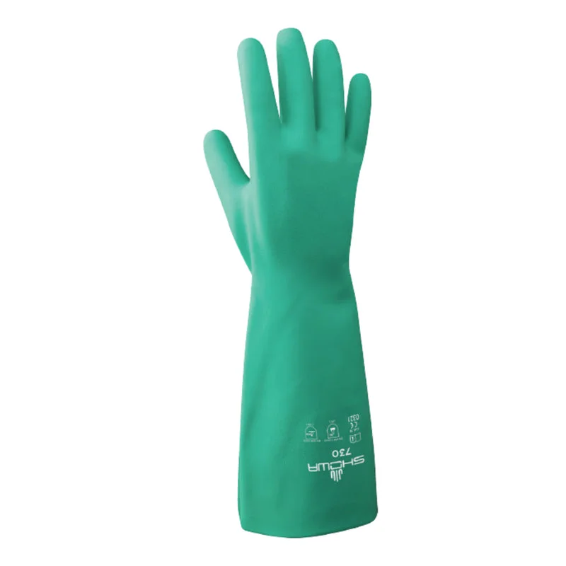 soft lined gloves -  Showa Unisex Indoor/Outdoor Chemical Gloves Green M 1 pair