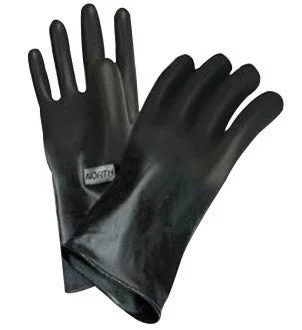 fine knit gloves -  North by Honeywell Size 9 Black 11" 16 mil Unsupported Butyl Chemical Resistant Gloves With Smooth Finish And Rolled Beaded Cuff