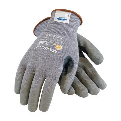 double lined gloves -  Protective Industrial Products Large MaxiCut 5 By ATG Medium Weight Cut Resistant Gray Micro-Foam Nitrile Palm And Fingertip Coated Work Gloves With Gray Seamless Dyneema,