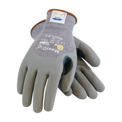 stretch fit gloves -  Protective Industrial Products Medium MaxiCut 5 By ATG Cut Resistant Gray Micro-Foam Nitrile Palm And Knuckle Coated Work Gloves With Gray Seamless Dyneema, Lycra And Glass Liner , Continuous