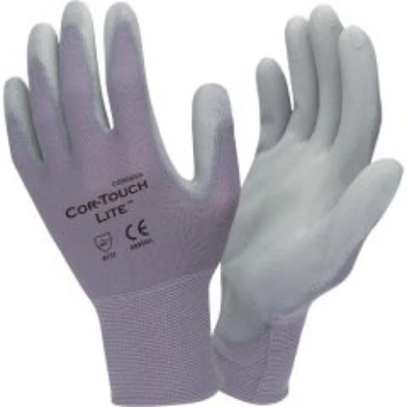 winter motorcycle gloves -  Cordova Cor-Touch Lite Grey Nylon PU Shell, Dozen