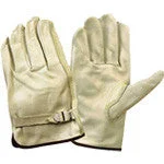 waterproof lined gloves -  Cowhide Driver with Pullstrap Work Gloves