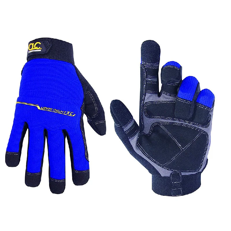 wind resistant gloves -  Custom Leather Craft 126L WorkRight Flex Grip Work Gloves, XC- L