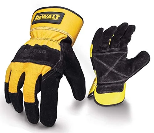 tear proof gloves -  DeWALT (DPG41) Premium Split Cowhide Leather Palm Glove