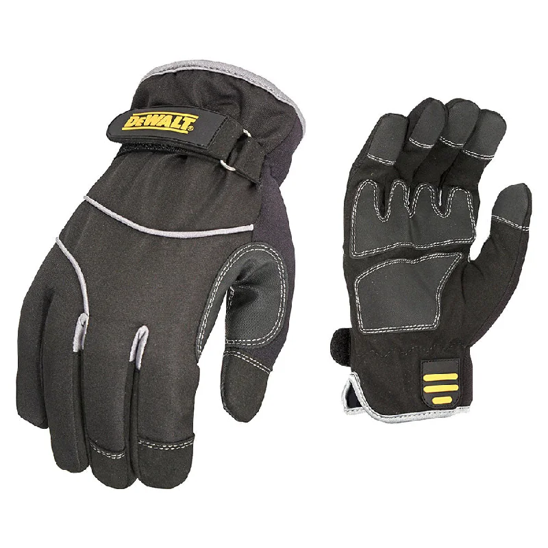 textured knit gloves -  DeWalt DPG748L Nylon Wind/Water Resistant Insulated Work Glove, Large