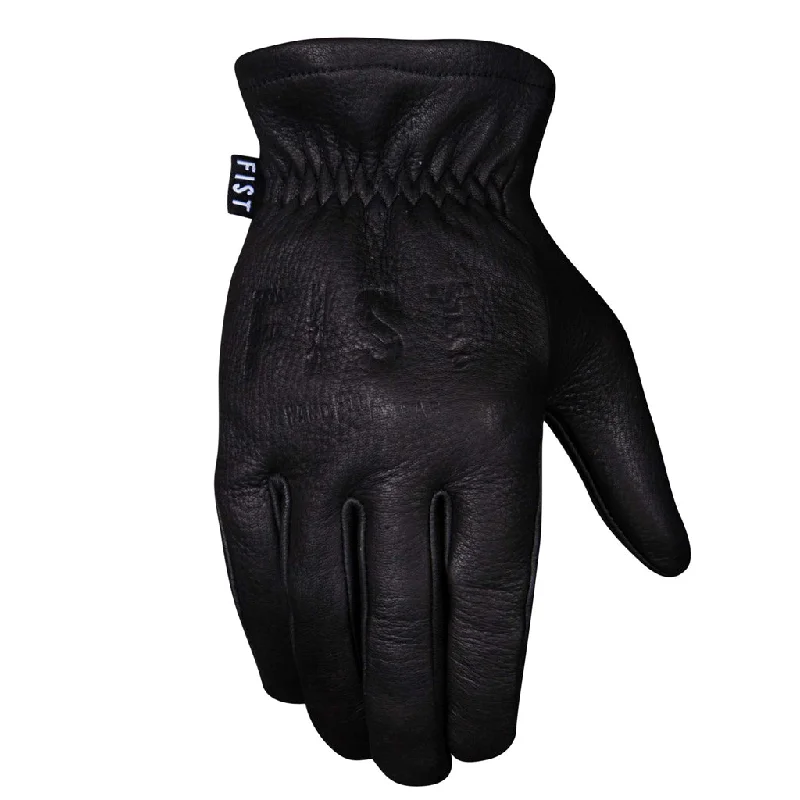 ribbed knit gloves -  Fist - The Rig Black Leather Glove