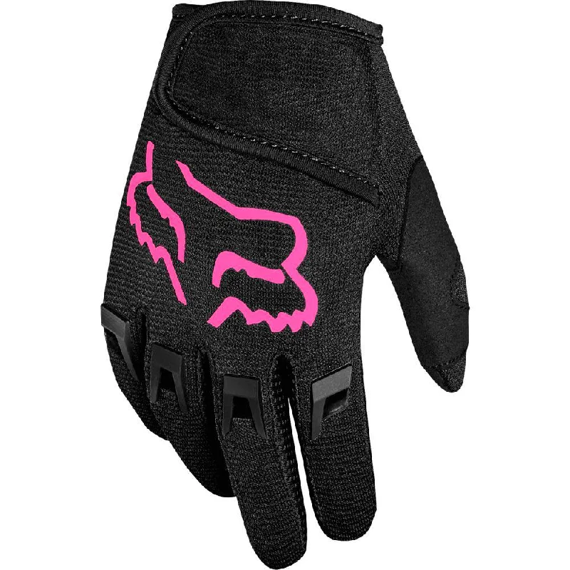 breathable sports gloves -  Fox - Kids Dirtpaw Black/Pink Gloves