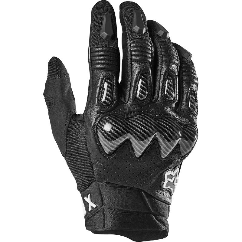 printed leather gloves -  Fox - Bomber Black Gloves