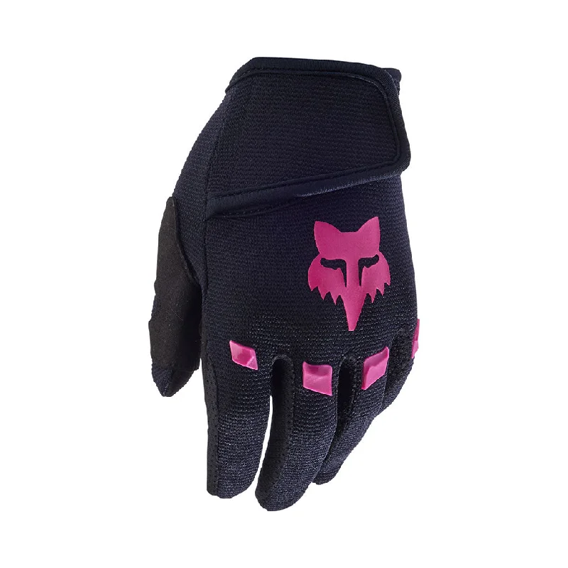 soft palm gloves -  Fox - Kids Dirtpaw Black/Pink Glove