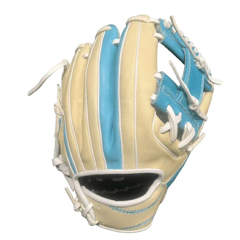 padded boxing gloves -  Grace Glove Co Custom 11.5” Baby Blue Blonde White I-Web Infield Glove