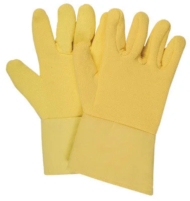 snowboarding gloves -  National Safety Apparel Large 12" Yellow 22 Ounce Kevlar Terrybest Terry Cloth Reversed Wool Lined Heat Resistant Gloves With Kevlar Twill Cuff