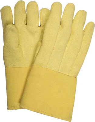 stylish gloves -  National Safety Apparel Large 14" 22 Ounce Thermobest Kevlar Reversed Wool Lined Heat Resistant Gloves With Straight Thumb And Goldenbest Gauntlet Cuff