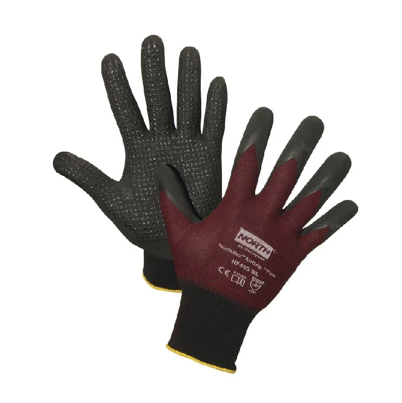 trendy gloves -  Honeywell NF45 NorthFlex AirGrip Micro-Foamed Nitrile Palm-Coated Gloves (One Dozen)