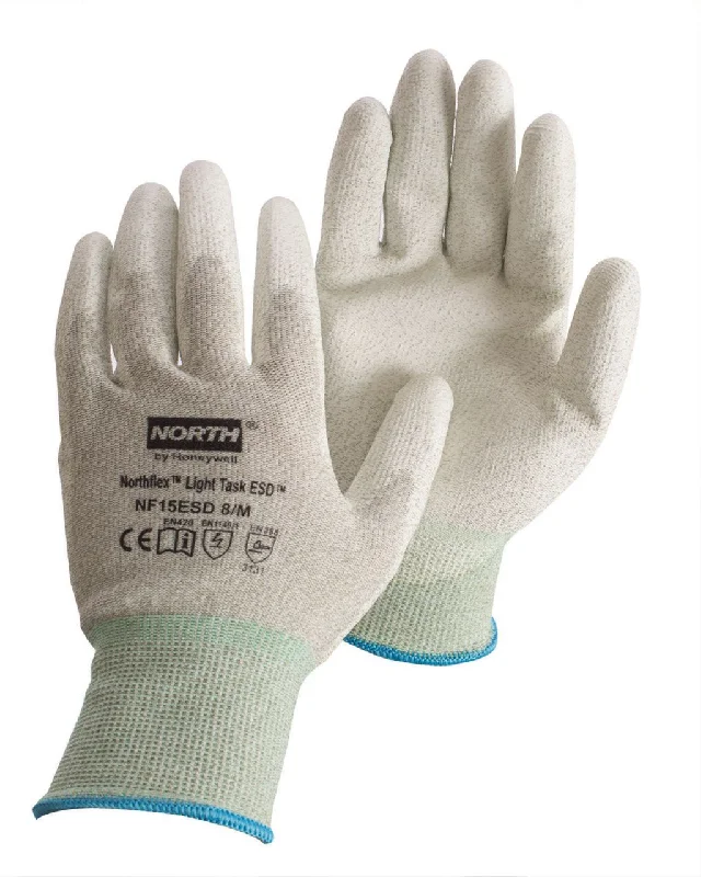 warm knitted gloves -  Honeywell NorthFlex Light Task NF15ESD Anti-Static Conductive Gloves (One Dozen)