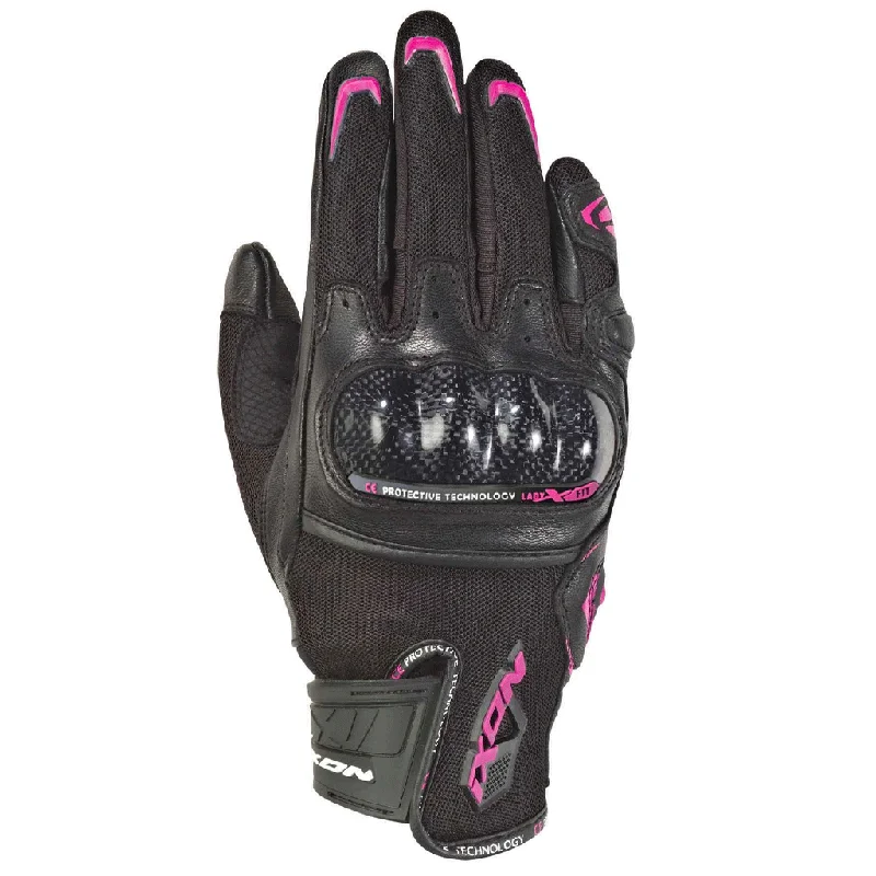 skin friendly gloves -  Ixon - Ladies Rise Air Black/Pink Glove