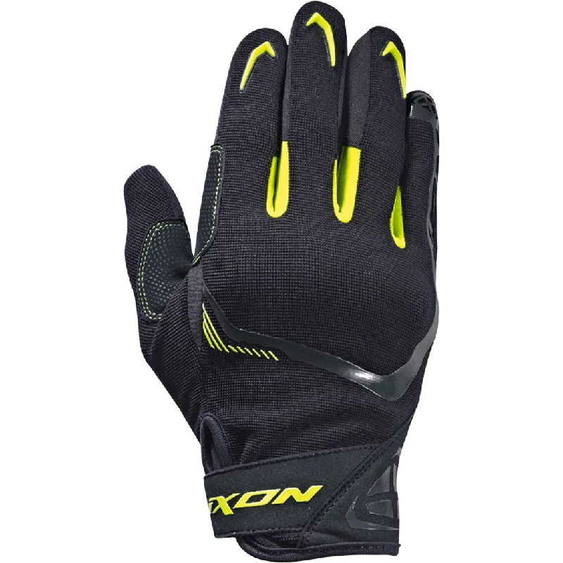 easy clean gloves -  Ixon - Lift 2.0 Black/Grey/Yellow Summer Gloves