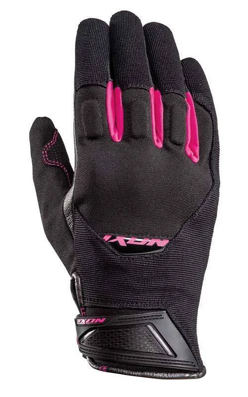 embroidered leather gloves -  Ixon - Lift 2.0 Ladies Black/Pink Glove