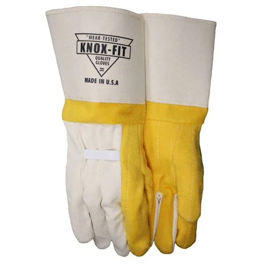 breathable motorcycle gloves -  Knox Glove 679S Palm, White Back, Bright Gold Nap Turtle Neck Safety Cuff, Small